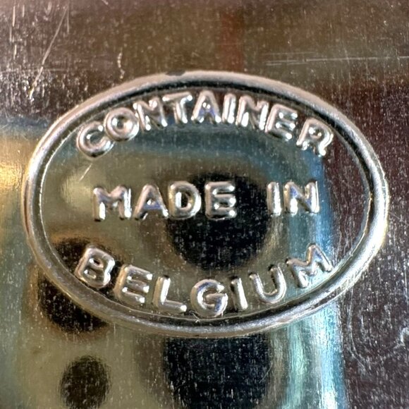 Vintage Belgian Cookie Tin With Lid S.A. Biscuits Delacre NV Metal Box Religious - Picture 5 of 10